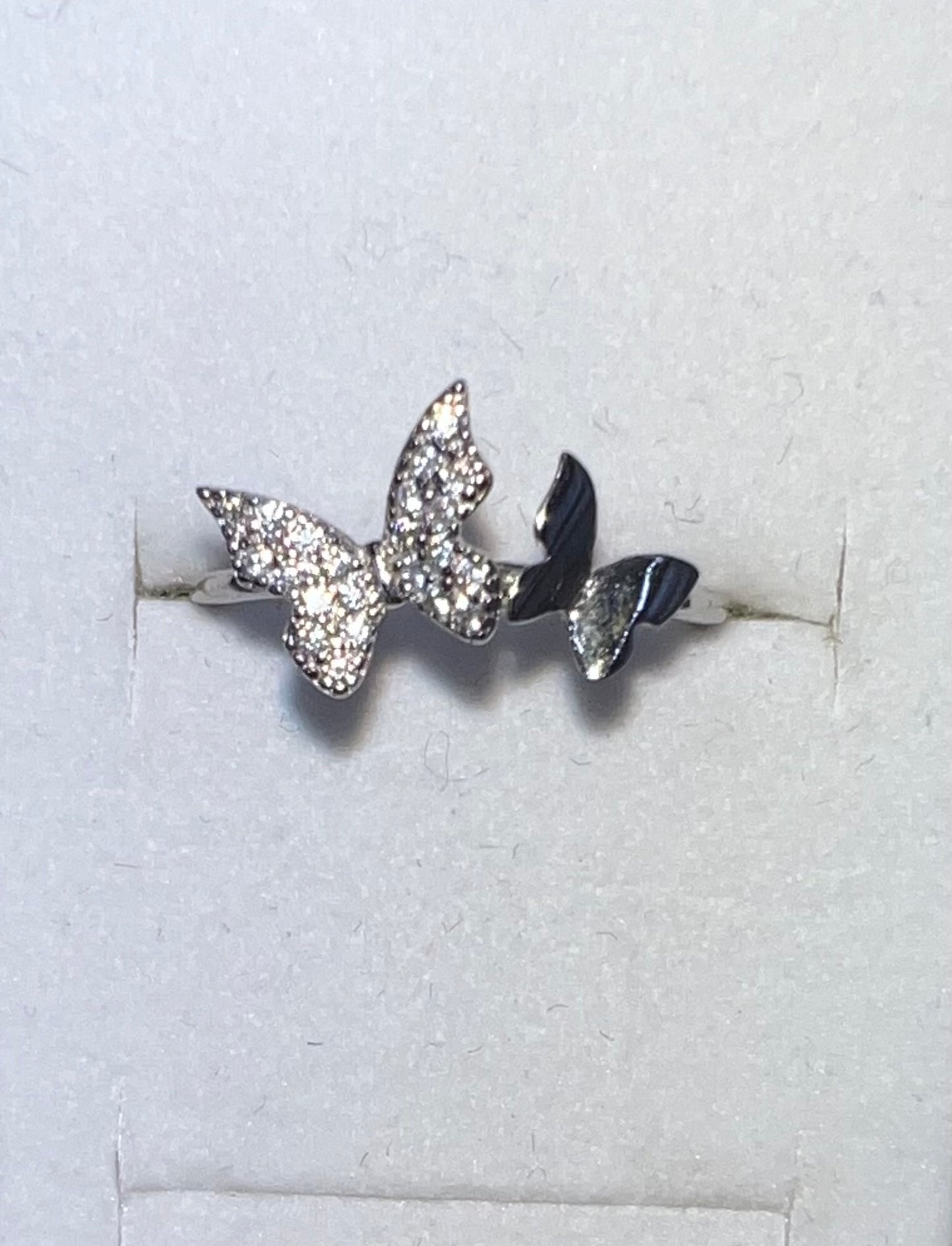 Moissanite Diamond Butterfly Ring