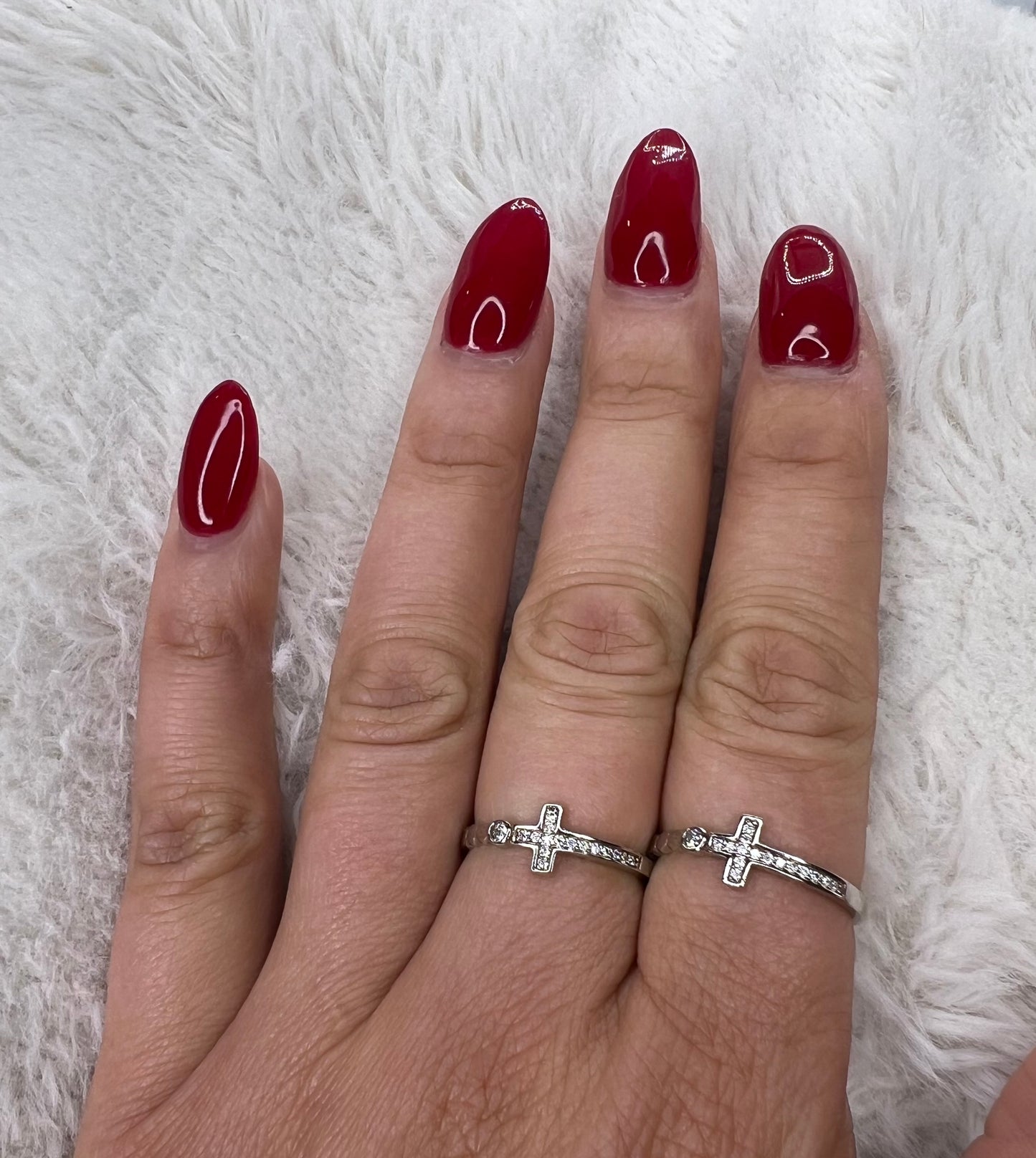 Moissanite Diamond Cross Ring