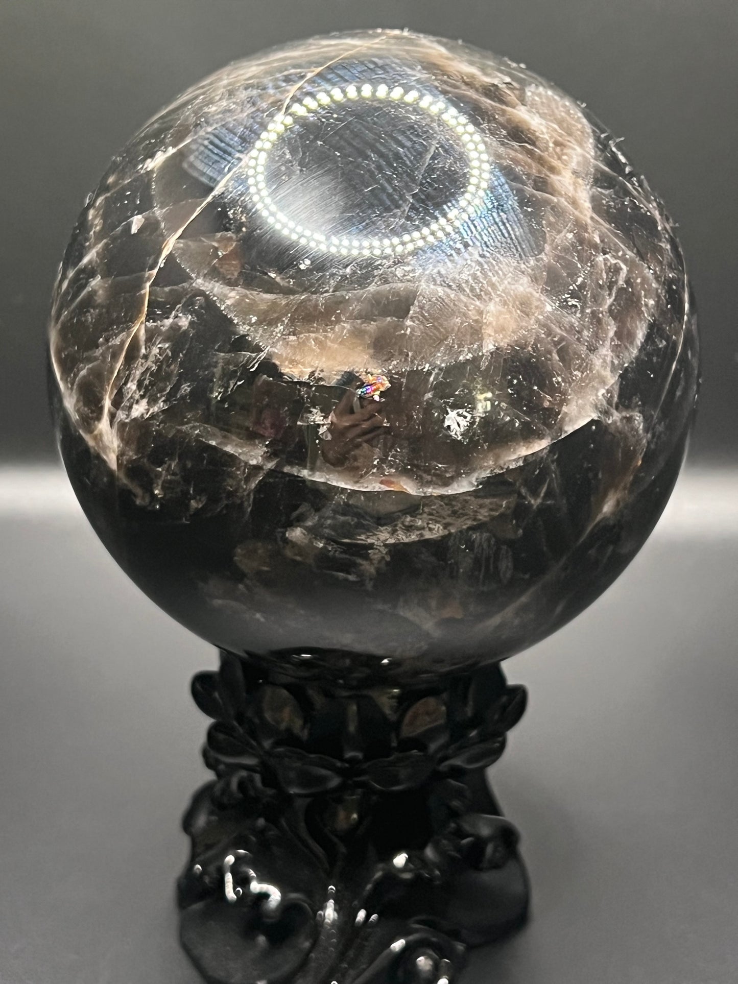 Black Quartz Sphere Large