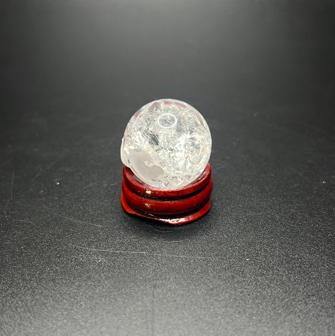 Cracked Clear Quartz Mini Sphere