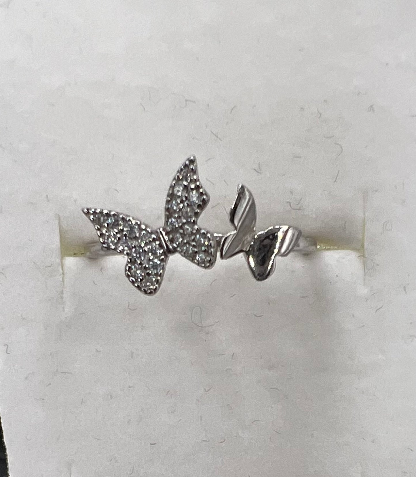Moissanite Diamond Butterfly Ring