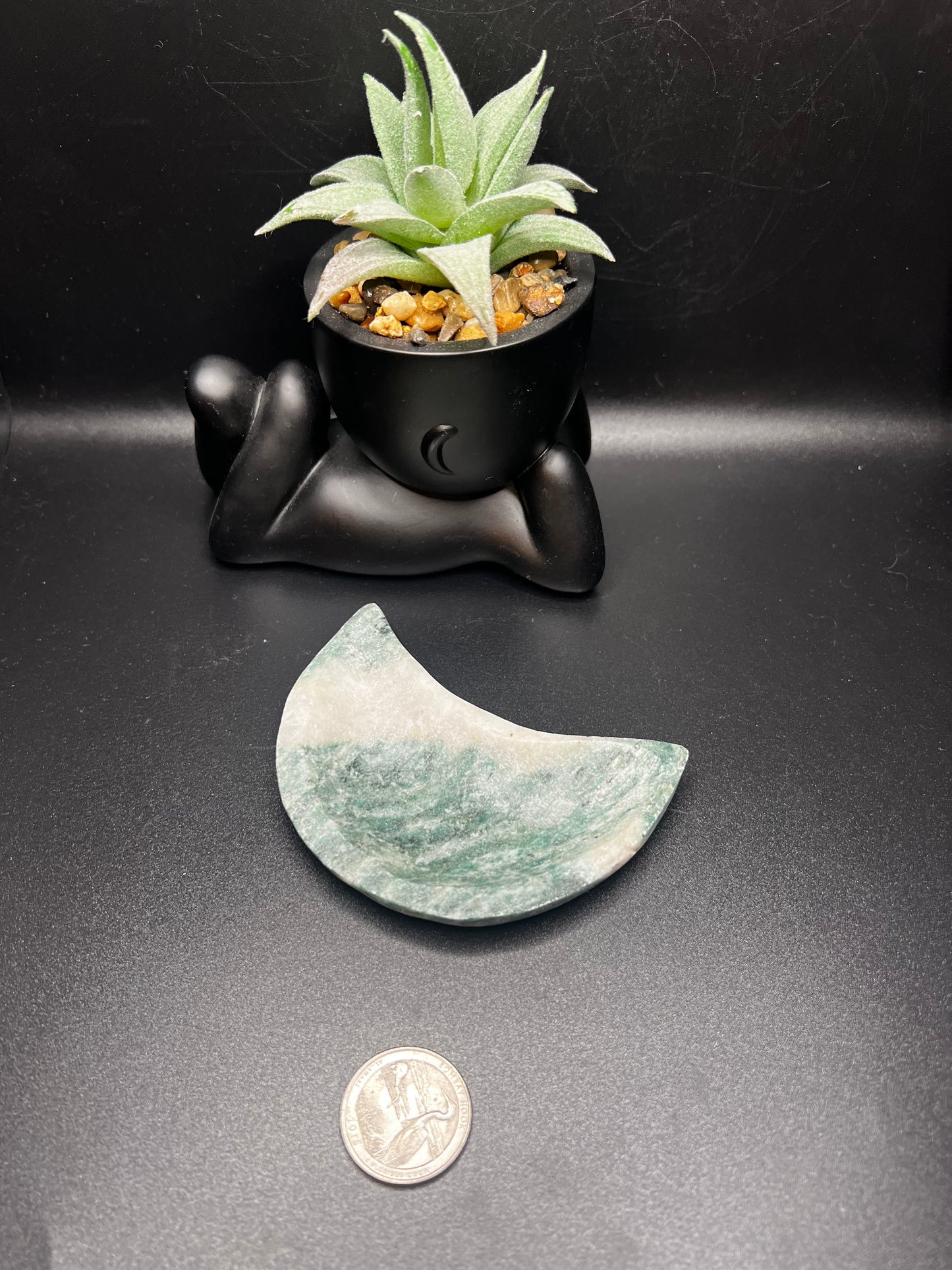 Tree Agate Moon Bowl