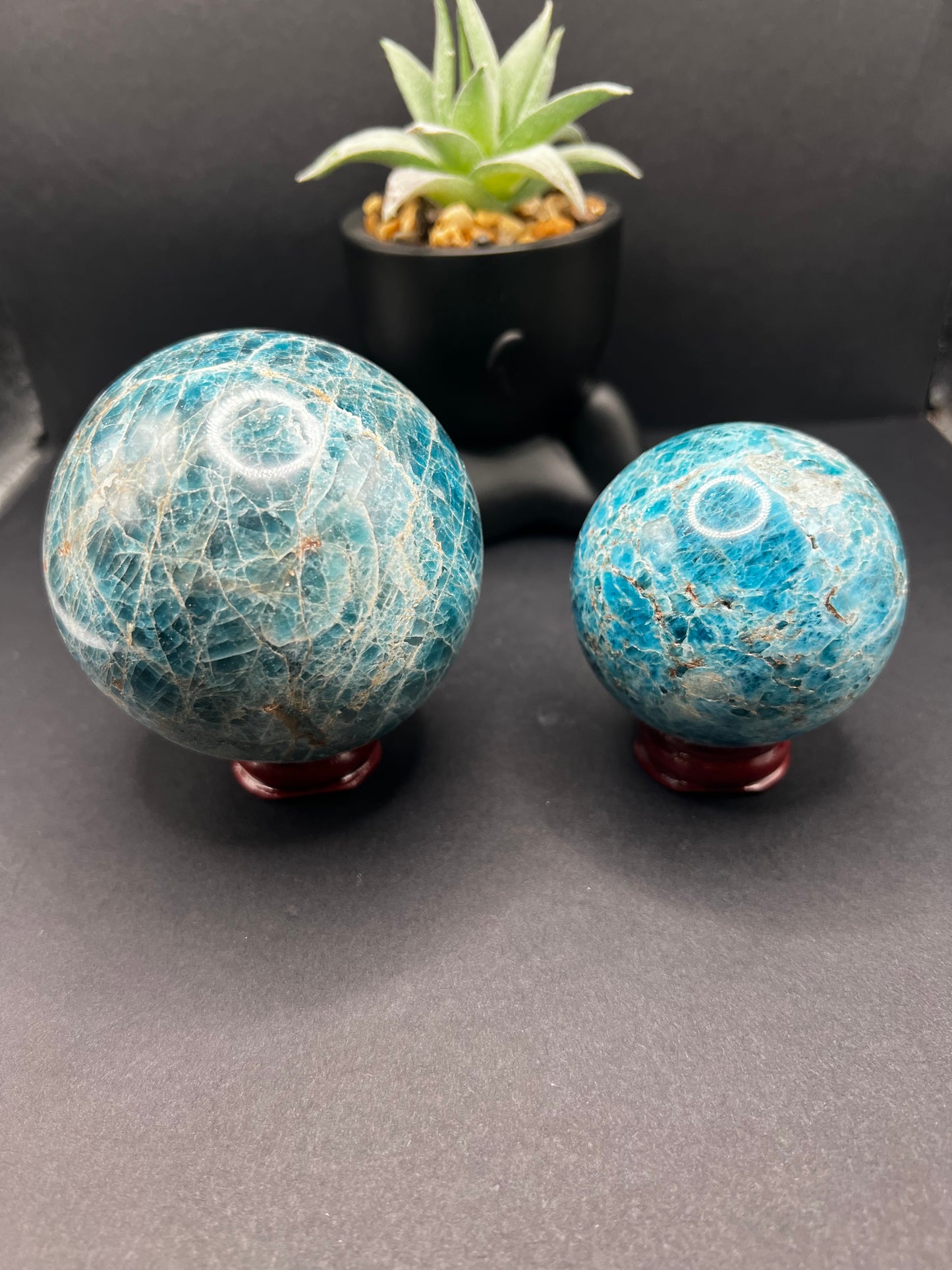 Blue Apatite Sphere