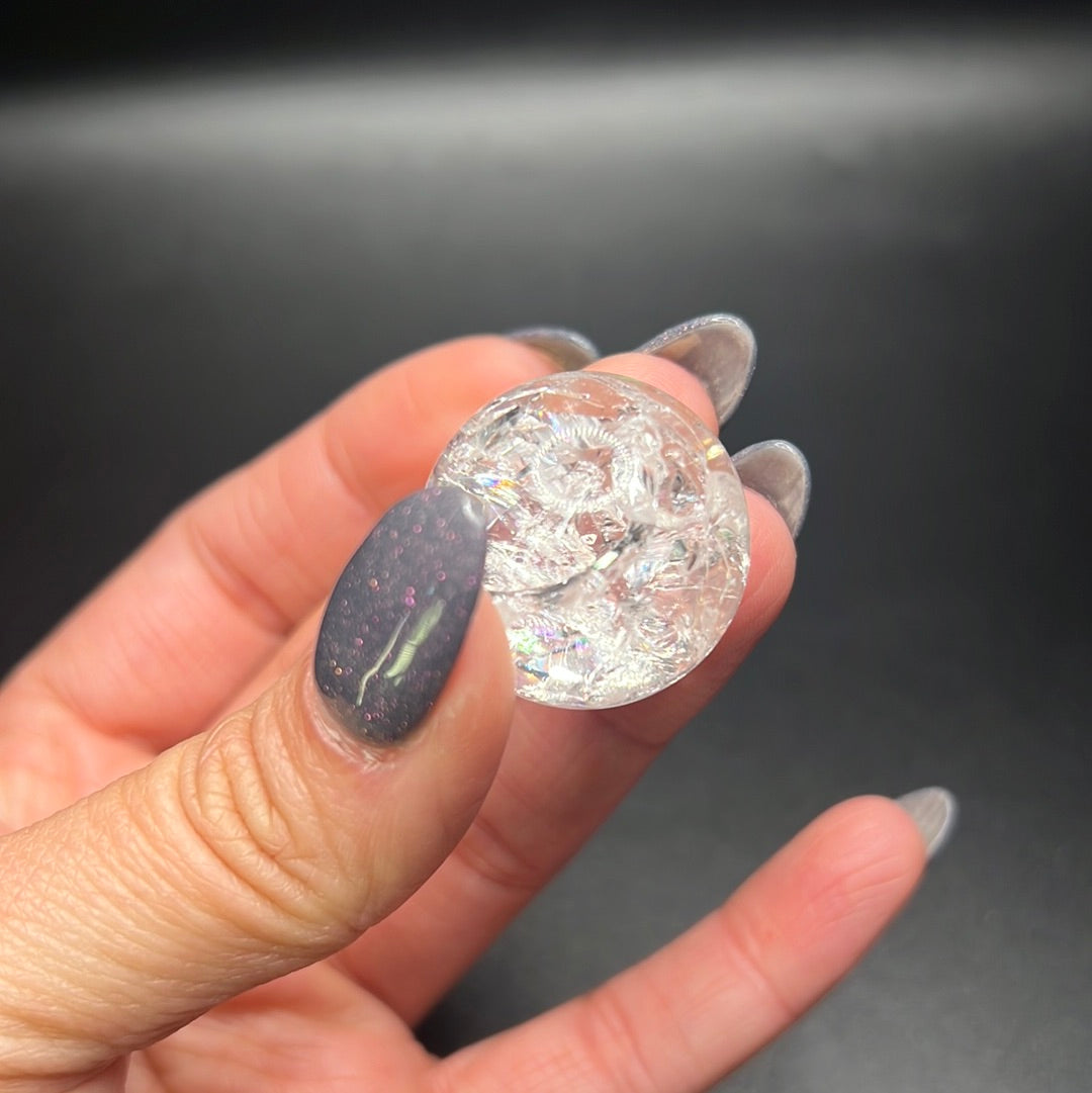Cracked Clear Quartz Mini Sphere