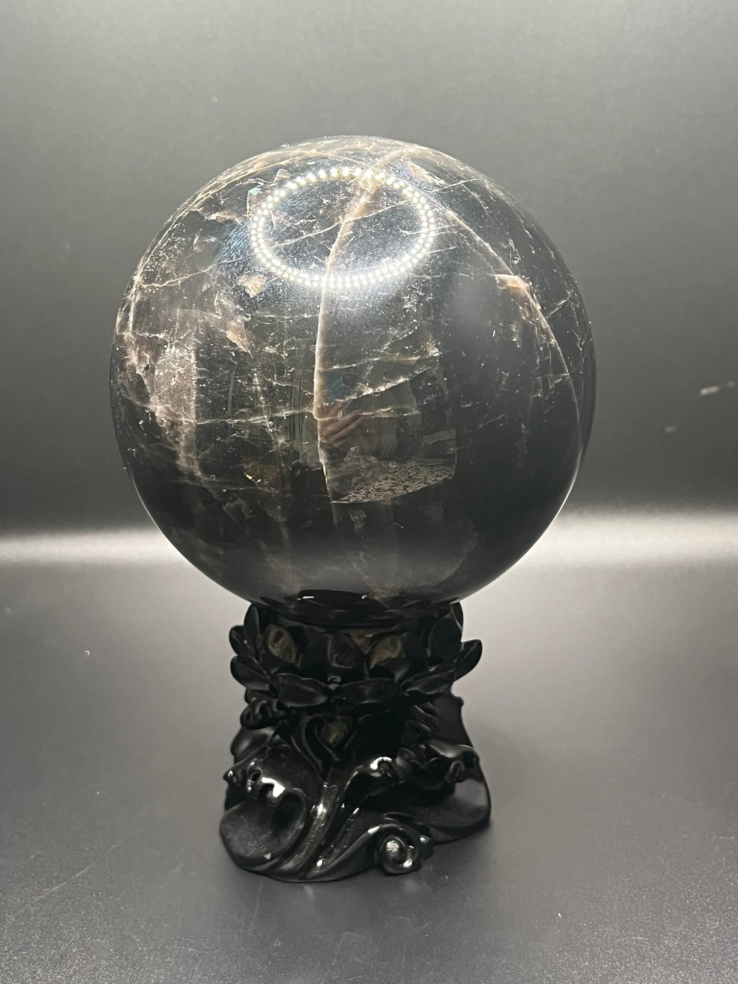 Black Quartz Sphere Large