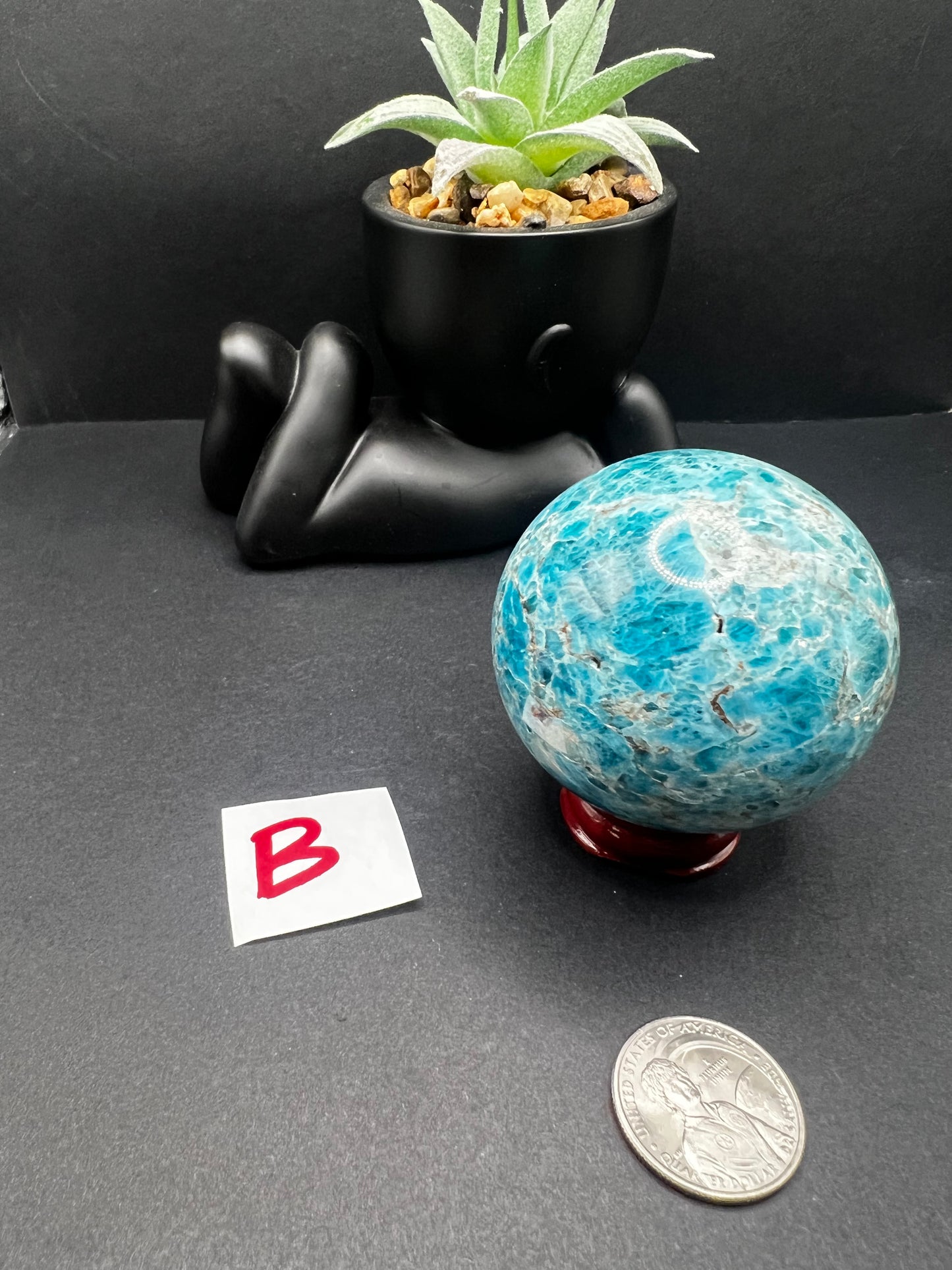 Blue Apatite Sphere
