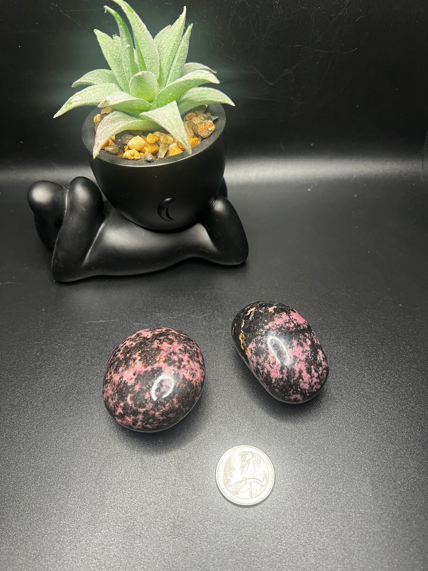 Rhodonite Palm Stones