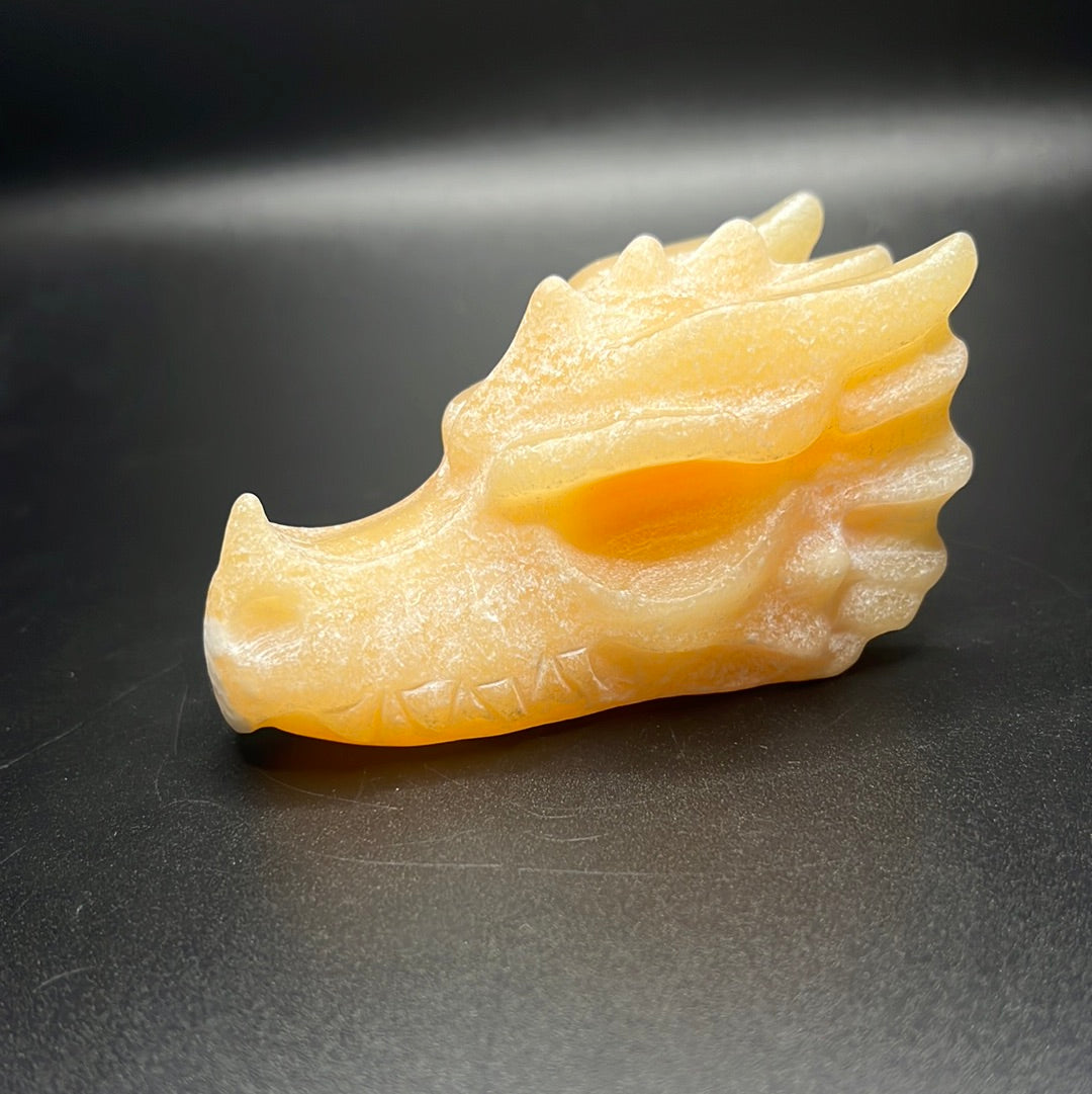 Orange Calcite Dragon Head