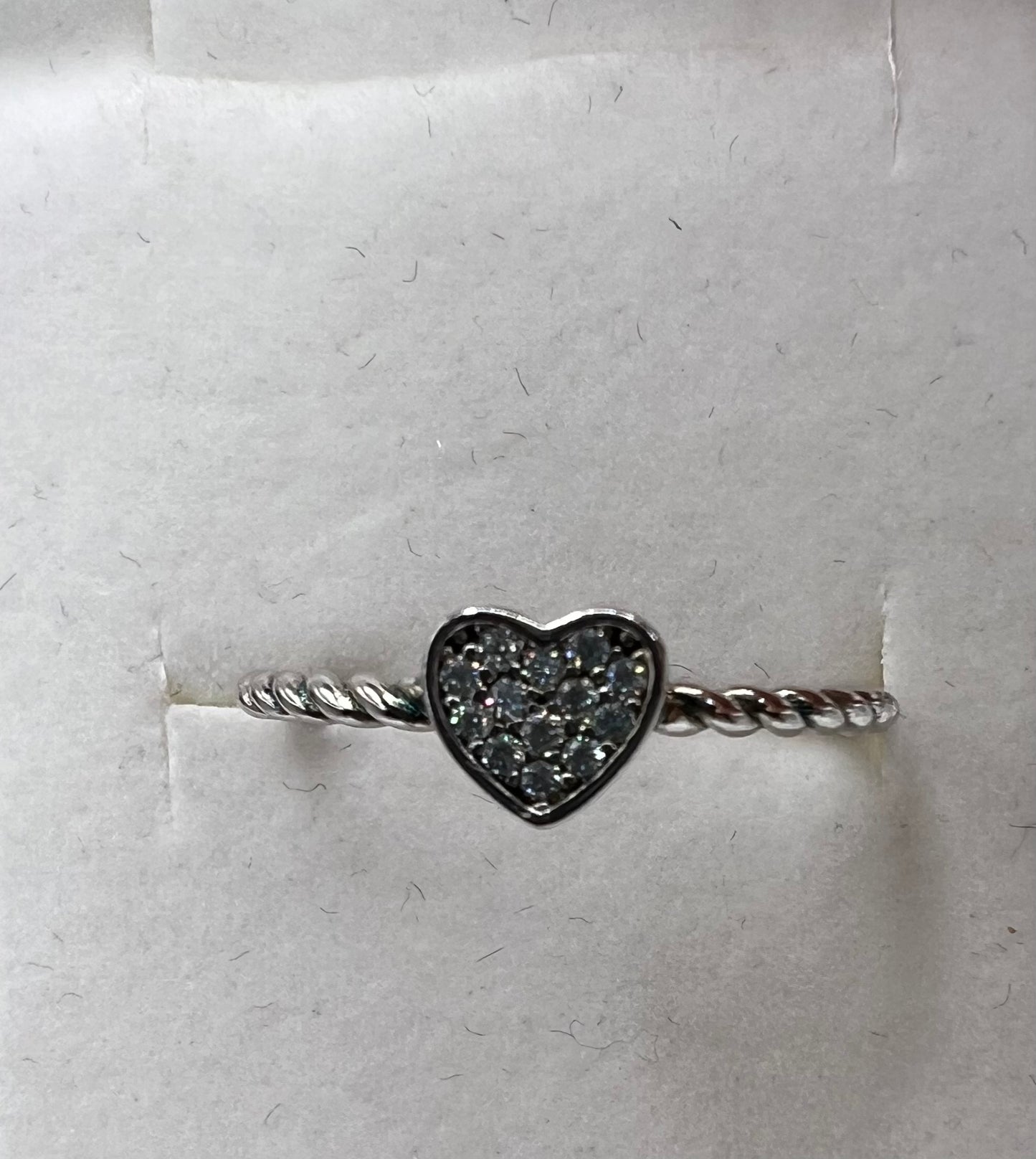 Moissanite Diamond Heart Ring