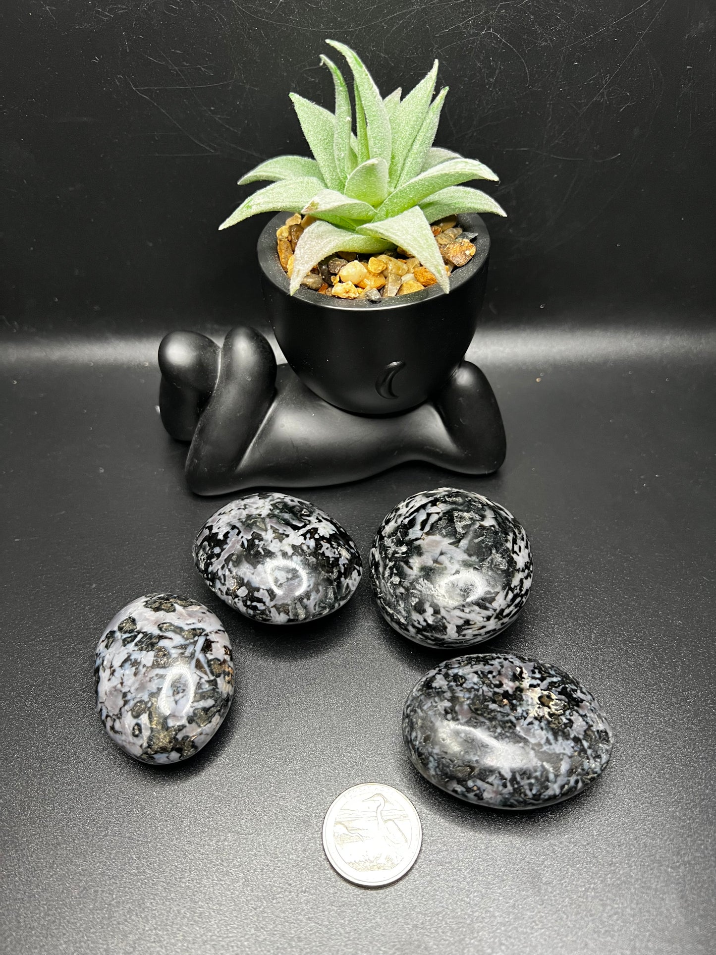 Indigo Gabbro Palm Stones