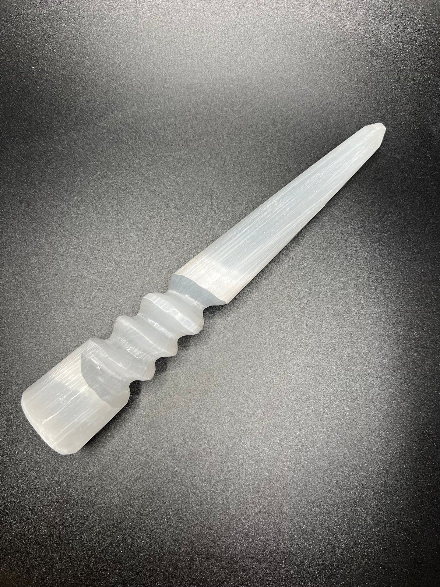 Selenite Spiral Wand