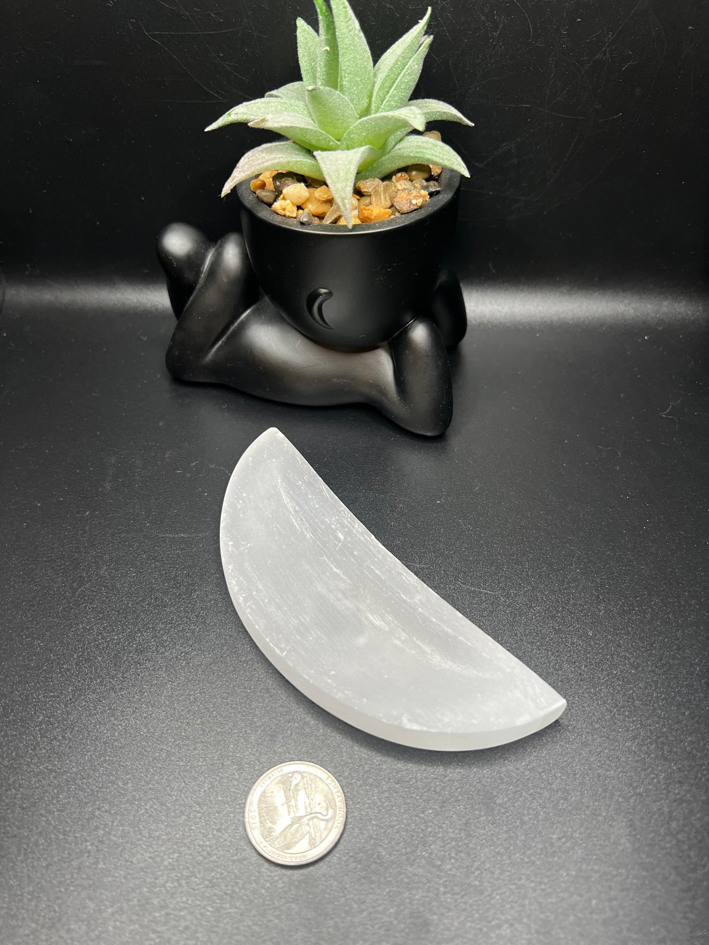 Selenite Moon Bowl