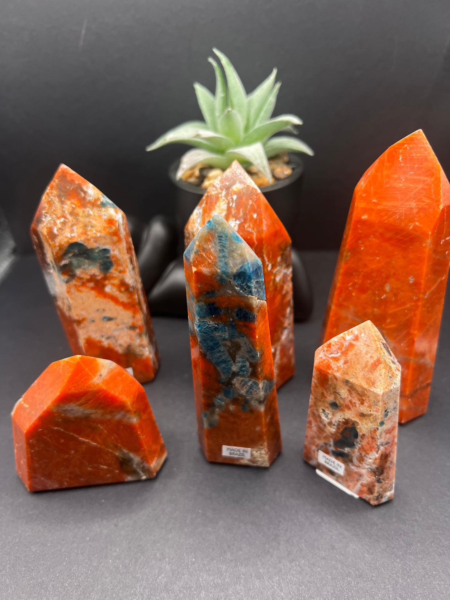 Sunstone with Apatite Towers