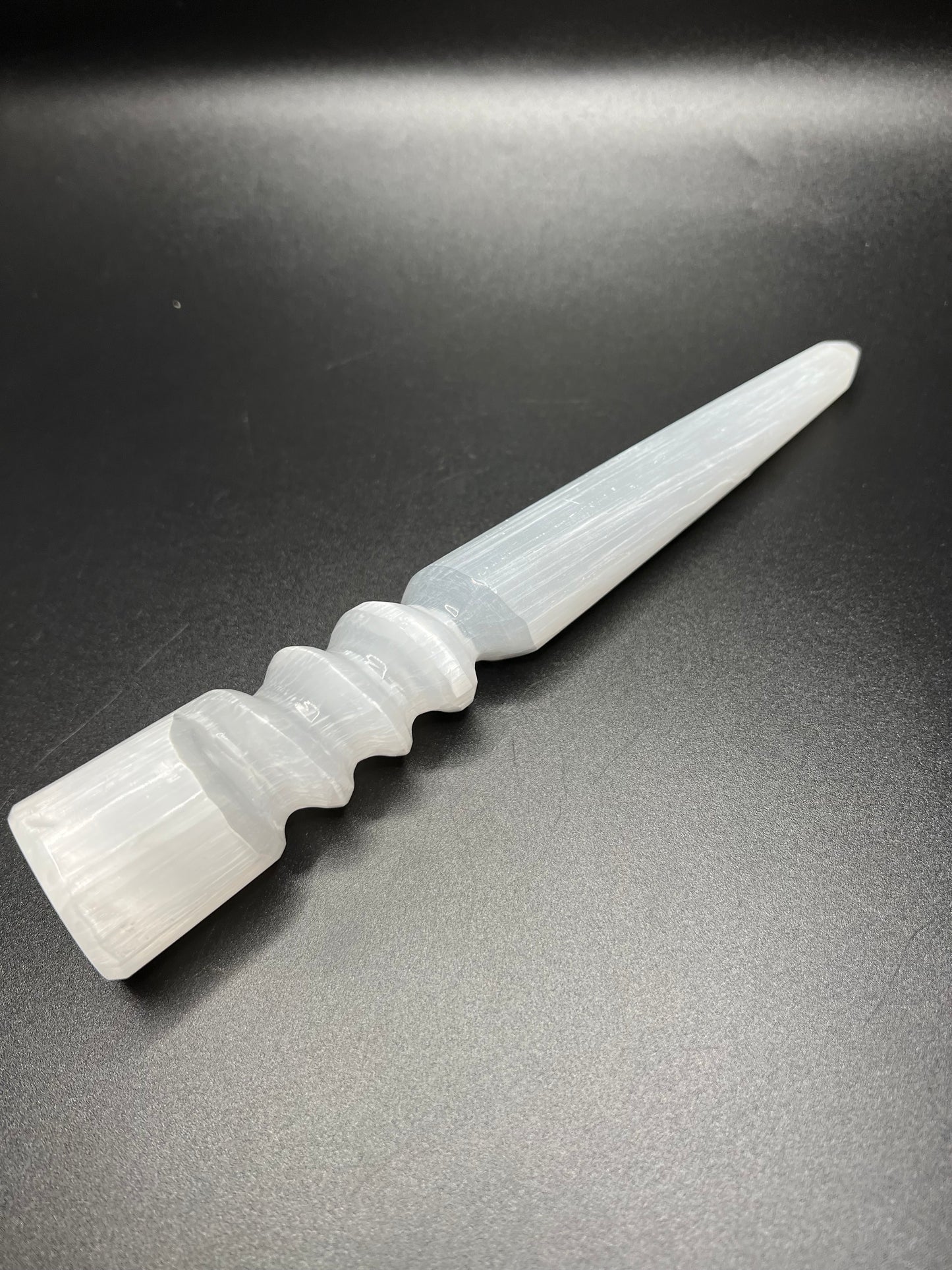 Selenite Spiral Wand