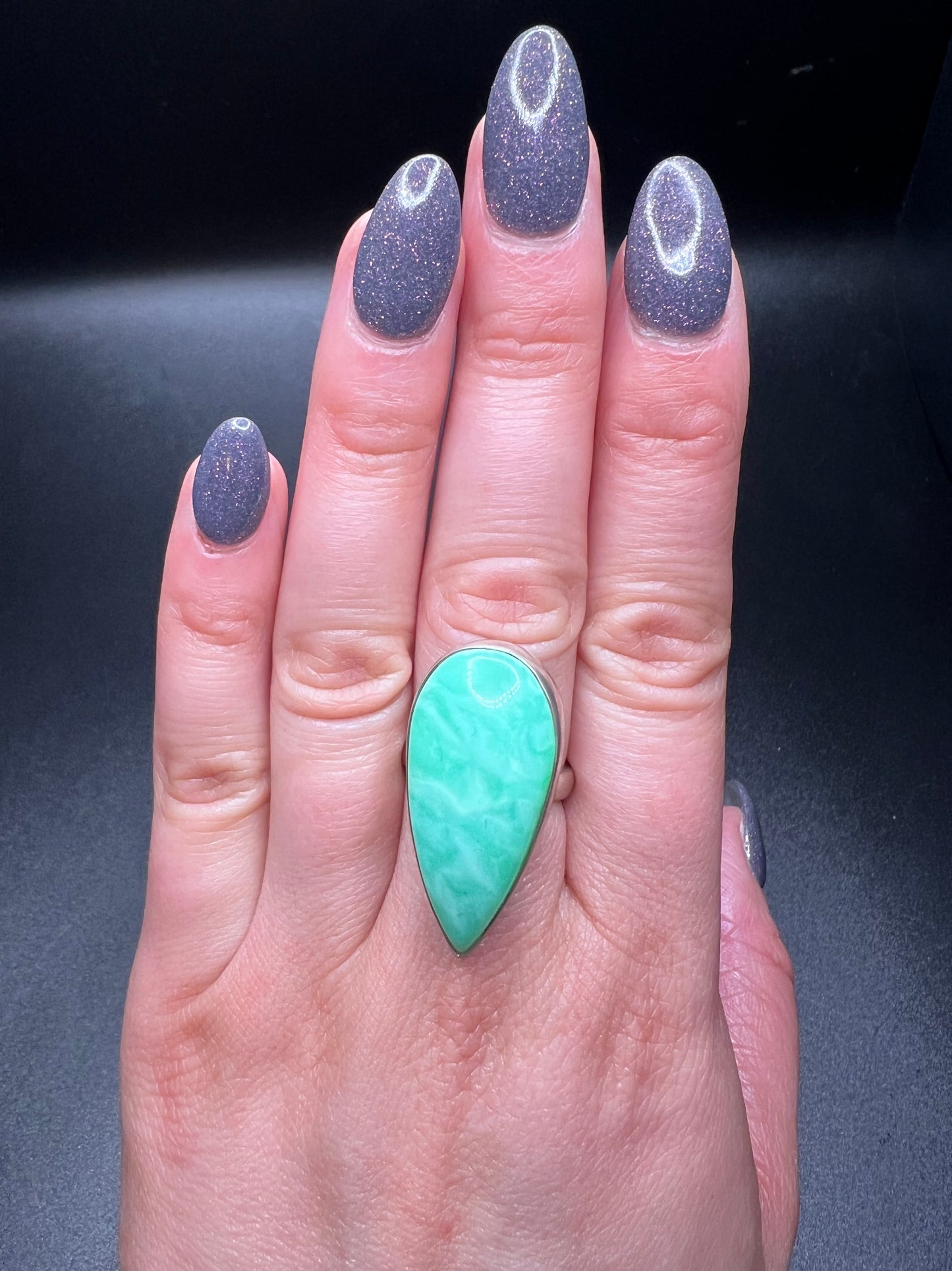 Chrysoprase Ring (Adjustable)