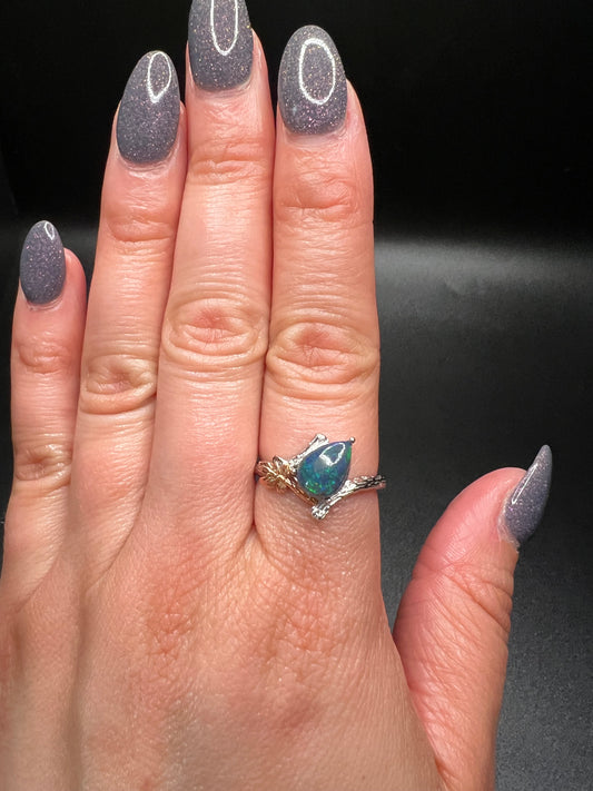 Black Ethiopian Opal Ring