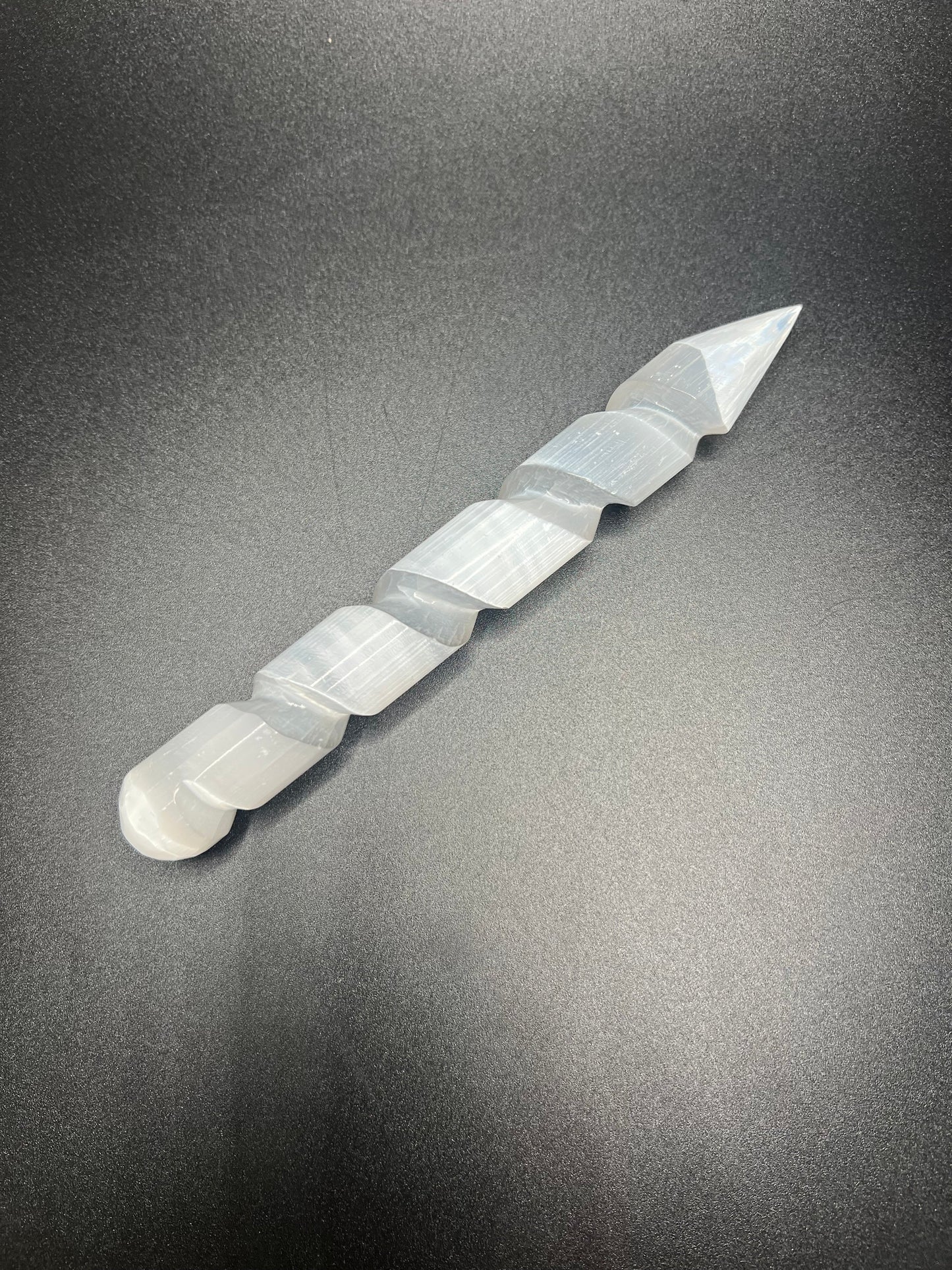 Selenite Spiral Wand