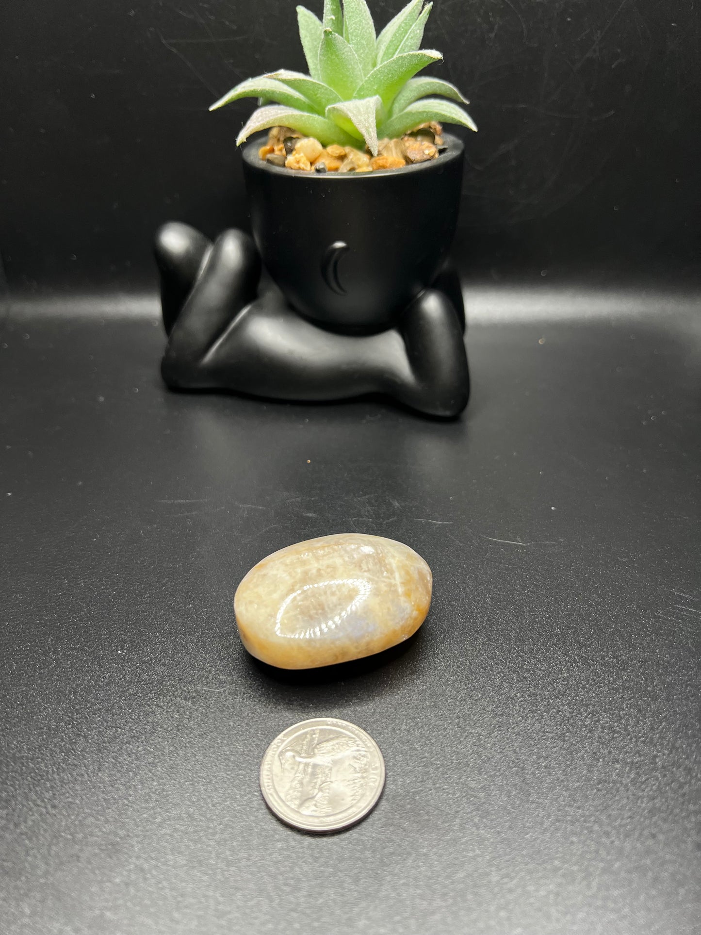 White Moonstone Palm Stones