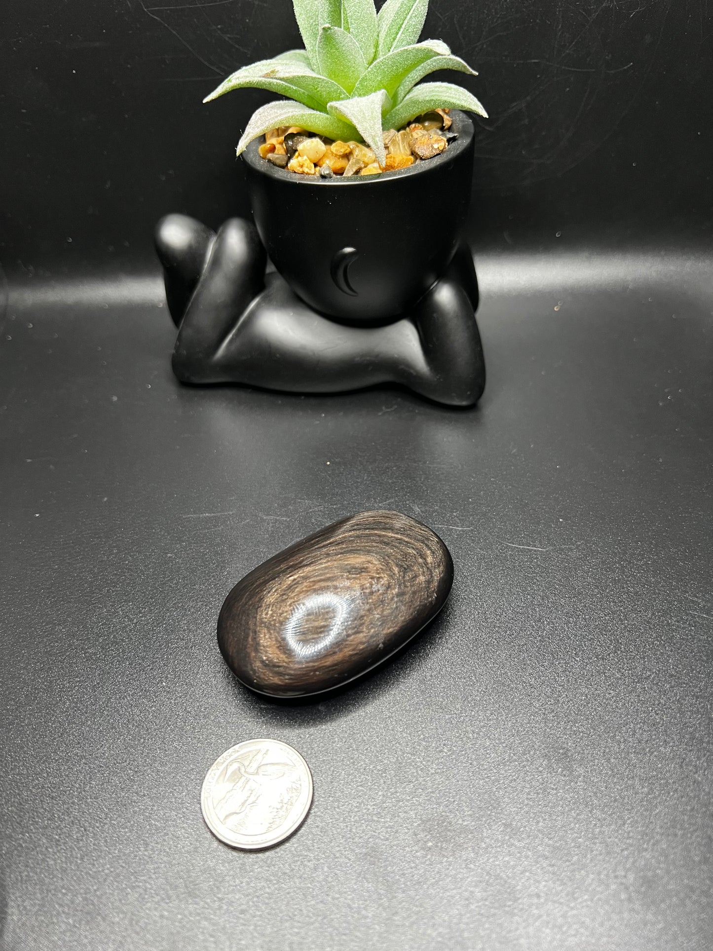 Gold Sheen Obsidian Palm Stones