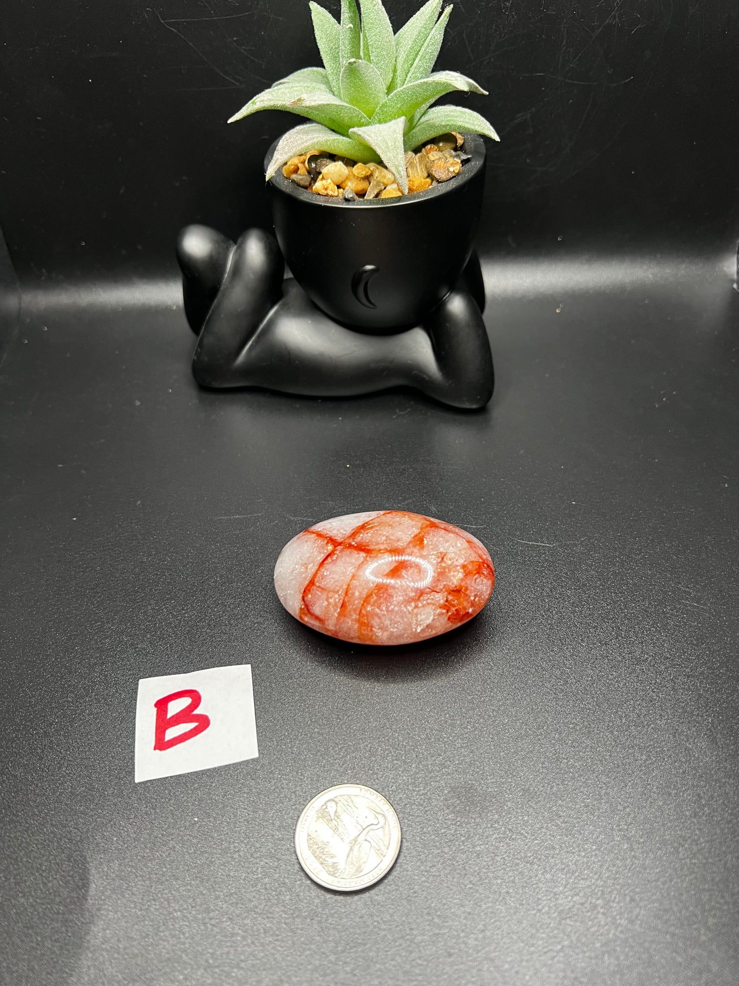 Fire Quartz Palm Stones