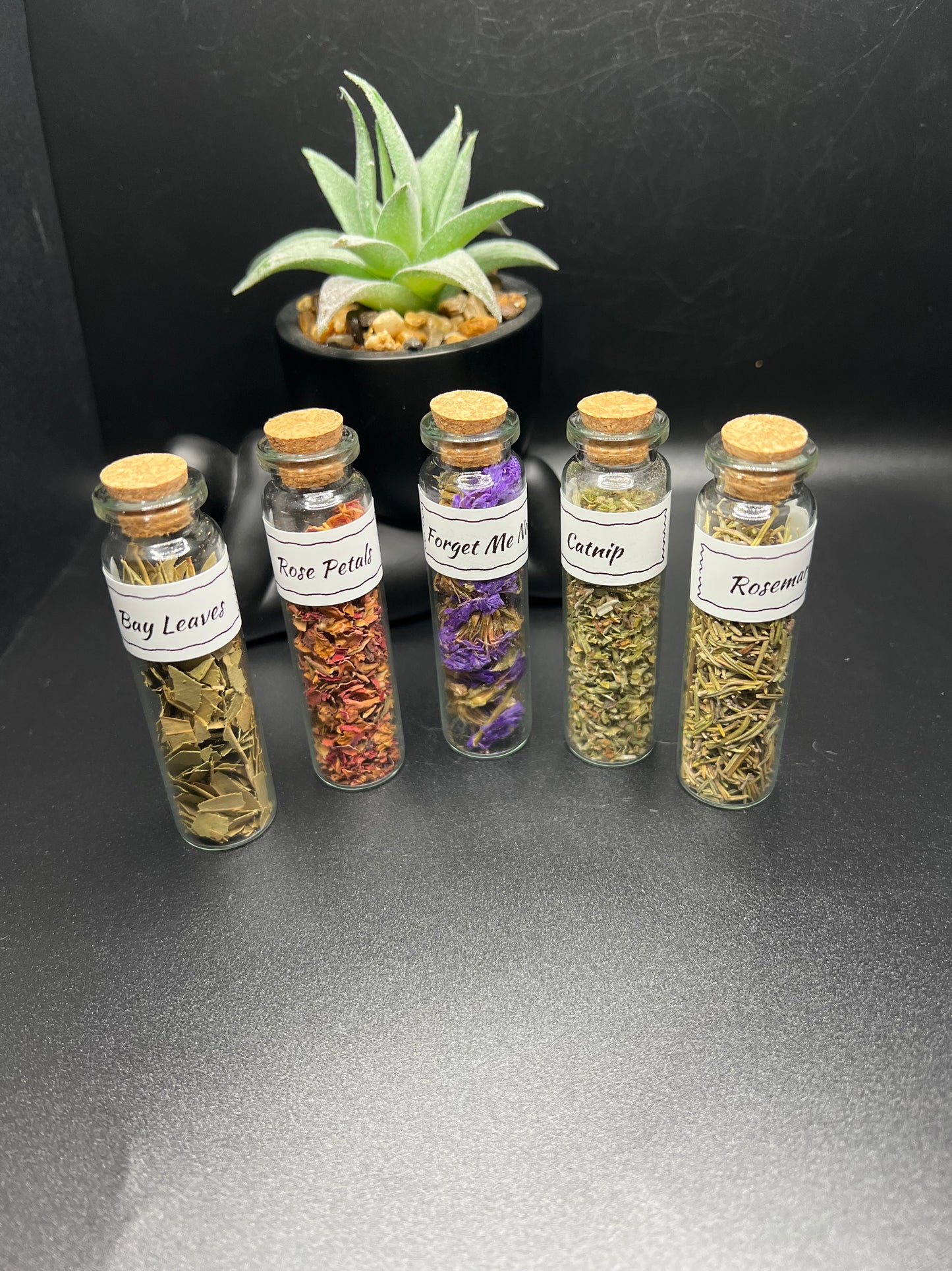 Herbs, Flowers, Crystal  Vials