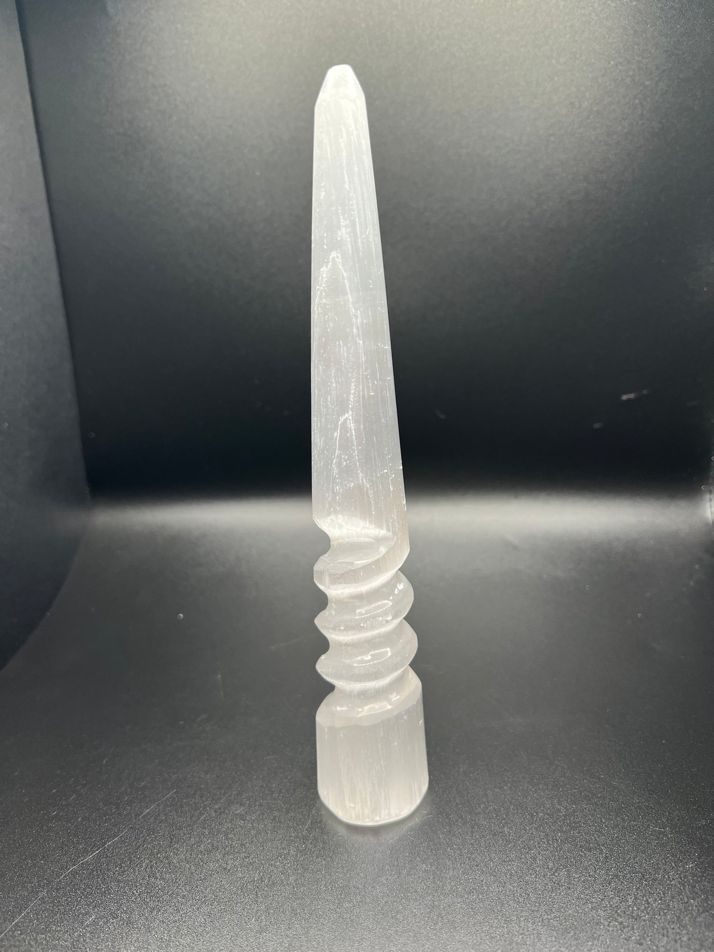 Selenite Spiral Wand