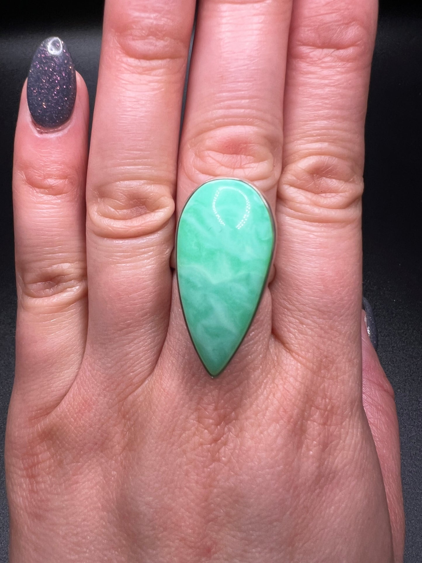 Chrysoprase Ring (Adjustable)