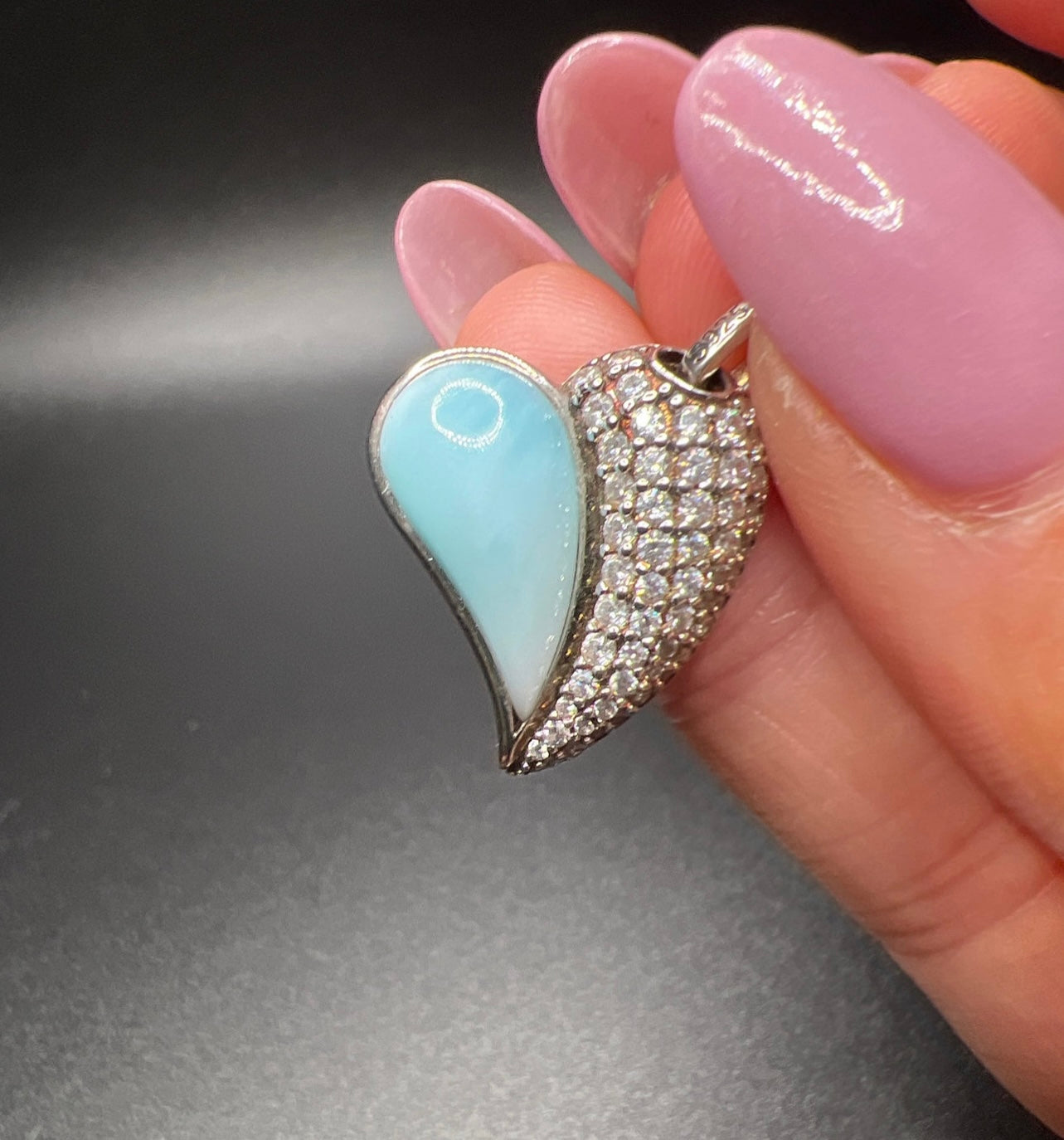 Larimar Heart Pendant