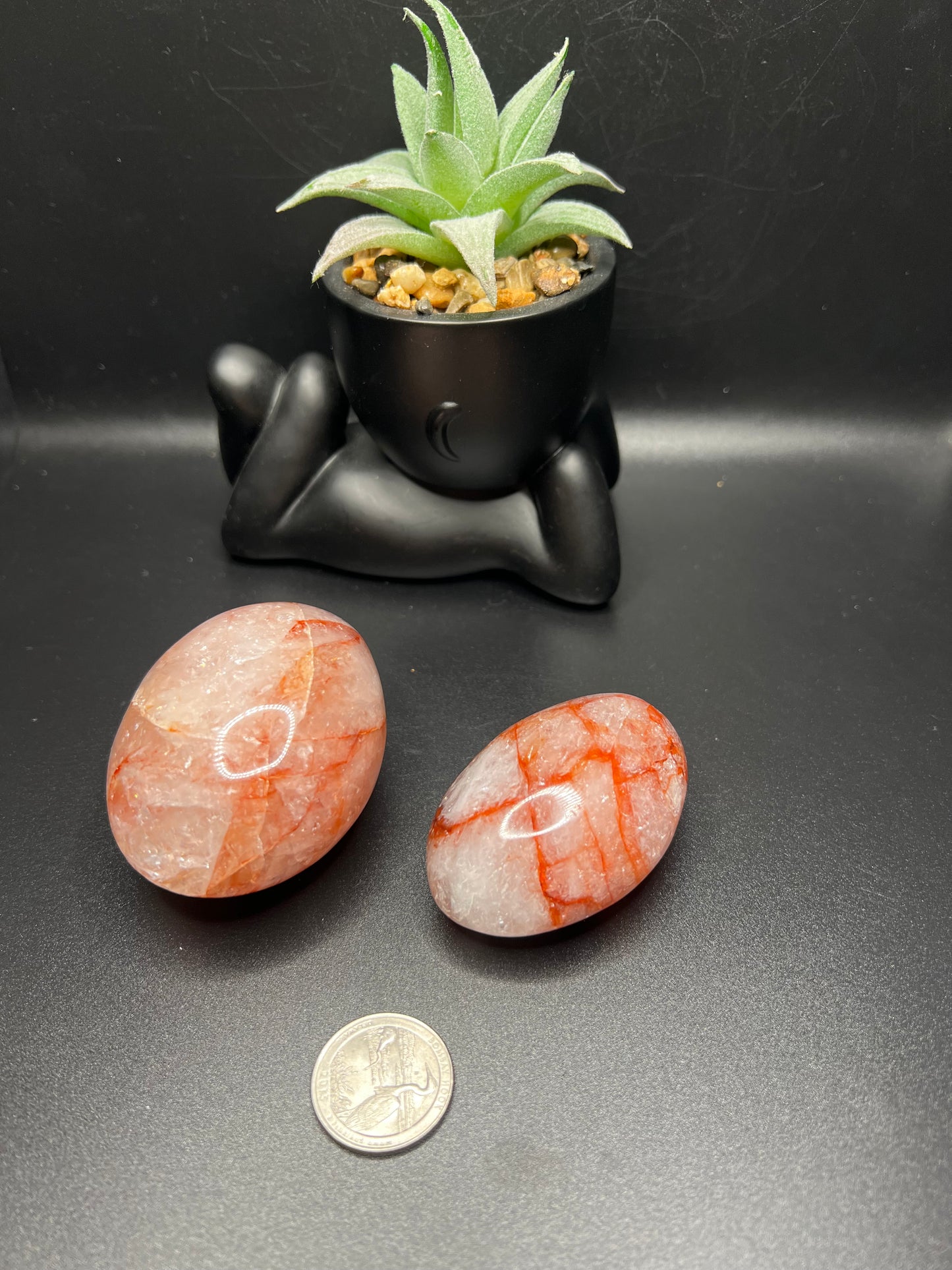 Fire Quartz Palm Stones