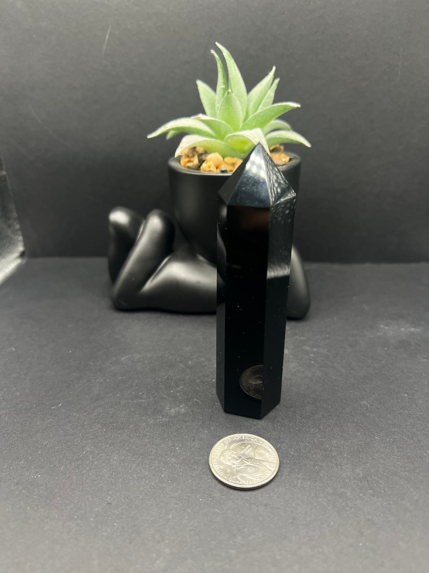 Silver Sheen Obsidian Tower