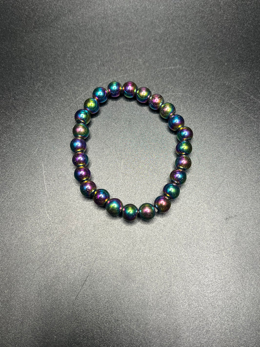 Titanium Aura Hematite Bracelet