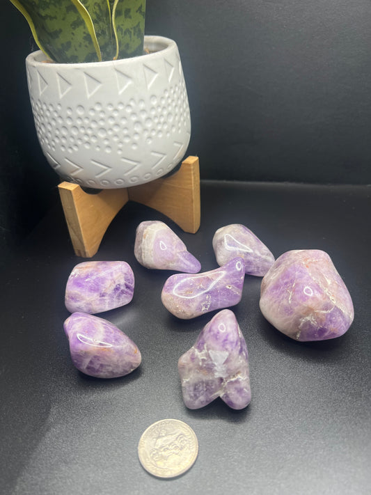 Chevron Amethyst Large Tumbles